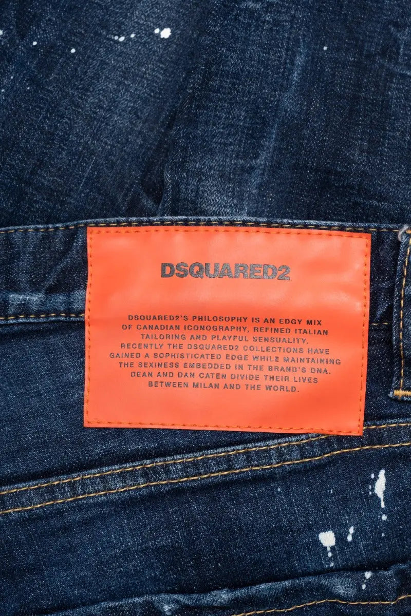 Dsquared2 splattered low waist denim pants - M DSQUARED²
