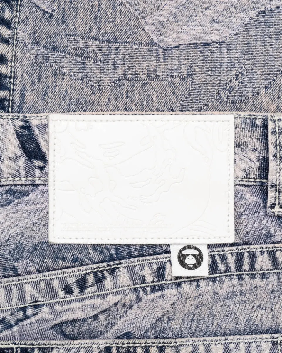 AAPE by A Bathing Ape purple dyed camo denim pants Bape