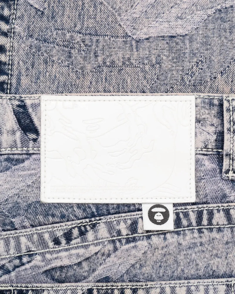 AAPE by A Bathing Ape purple dyed camo denim pants thumbnail