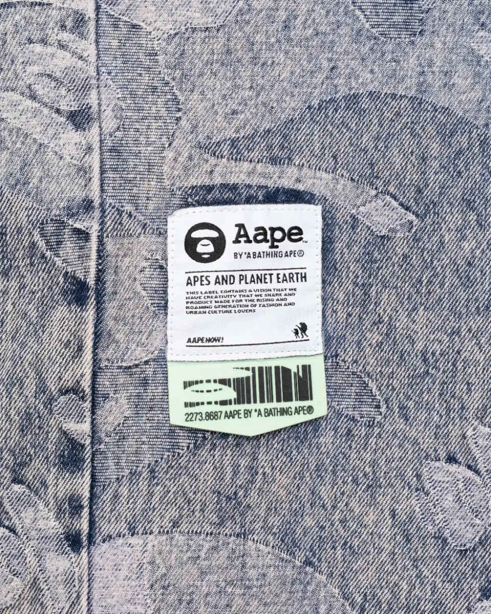 AAPE by A Bathing Ape purple dyed camo denim pants