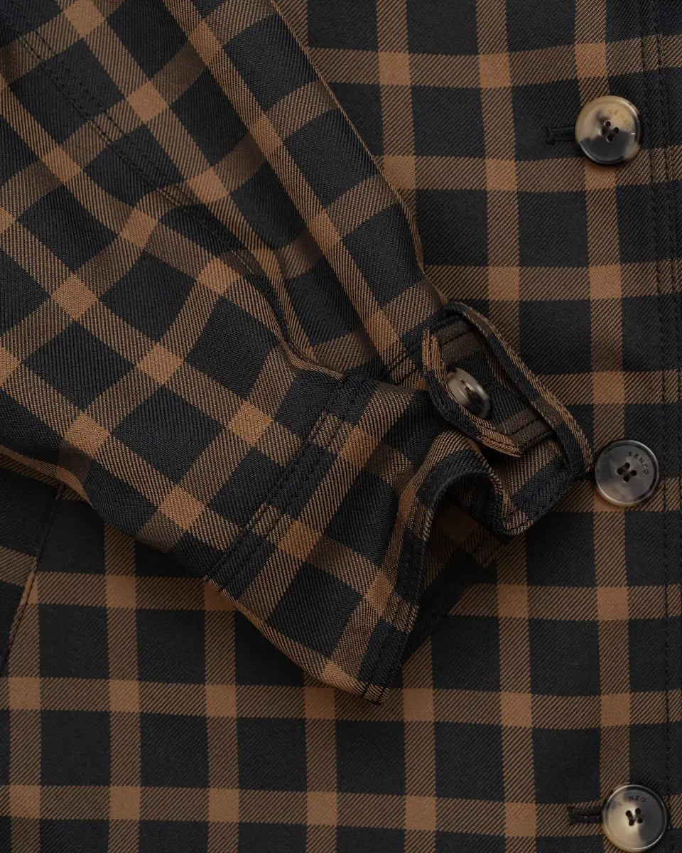 Kenzo Gingham checked belted coat