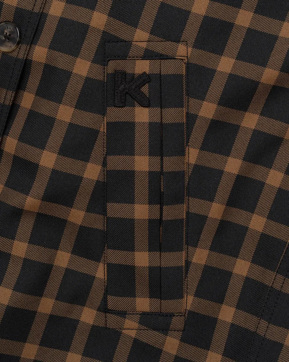 Kenzo Gingham checked belted coat