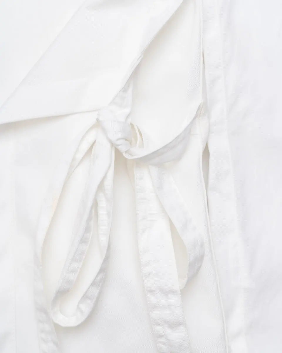 Helmut Lang Apron Panel laced sleeveless white top