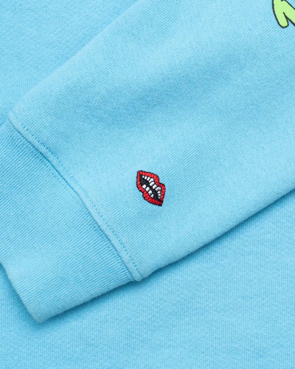 Chrome Hearts x Matty Boy "Brand New Brain"light blue crewneck sweatshirt Chrome Hearts