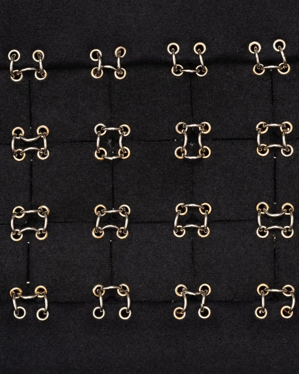 Paco Rabbane pierced wool pea coat