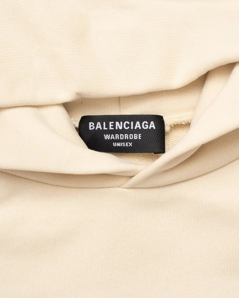 Balenciaga Political Campaign logo oversized cream hoodie Balenciaga