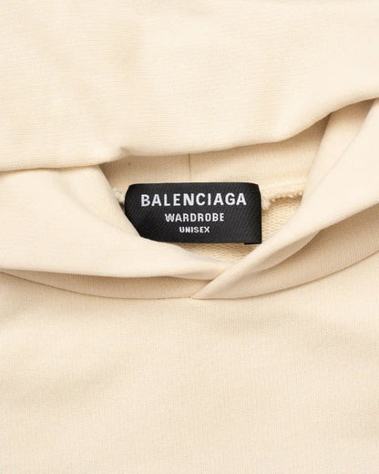 Balenciaga Political Campaign logo oversized cream hoodie Balenciaga
