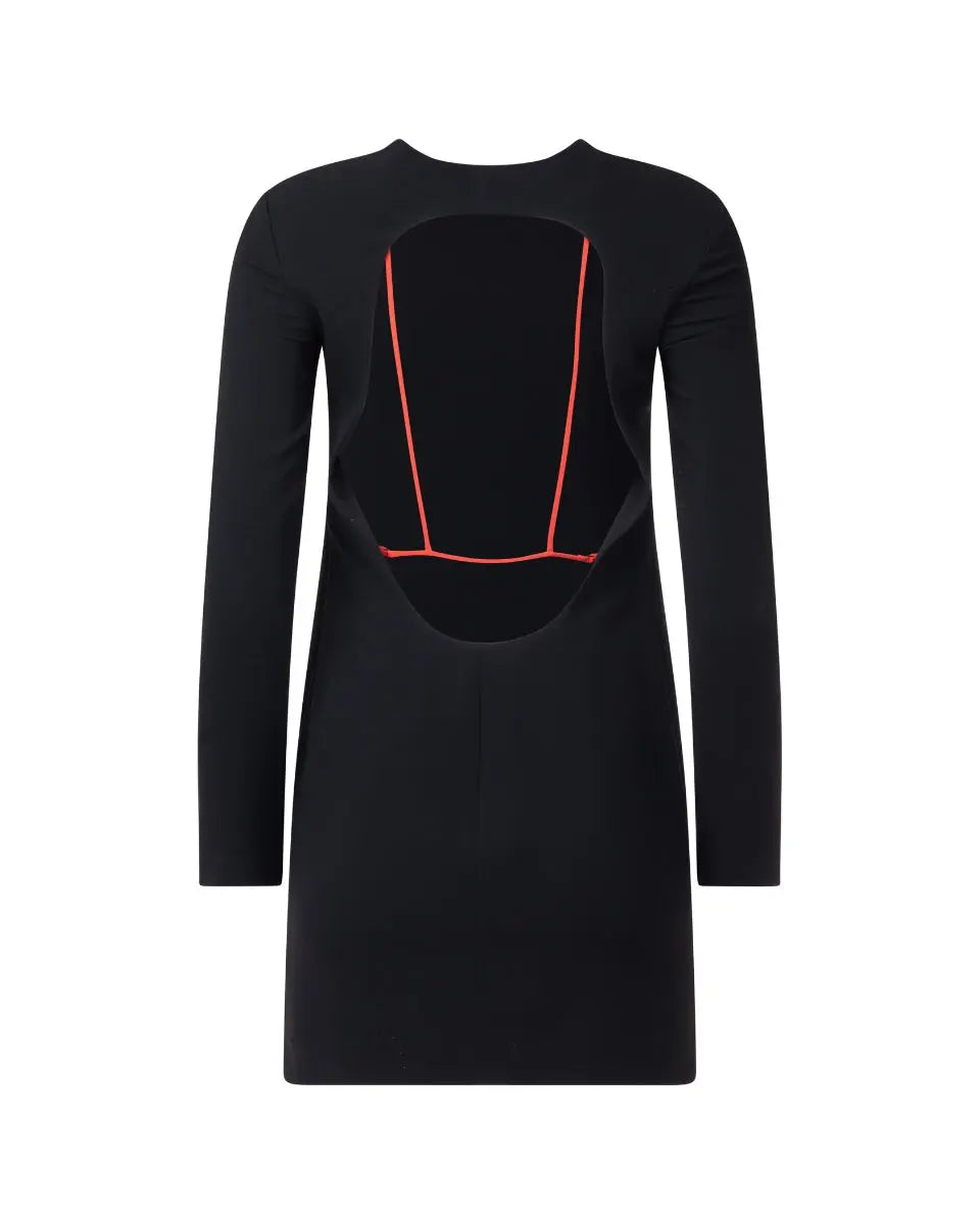 Alexander Wang open-back red strings long sleeve dress