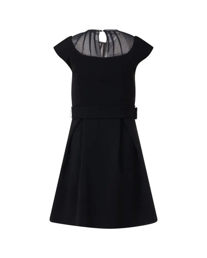 Miu Miu sheer-neckline small black dress Miu Miu