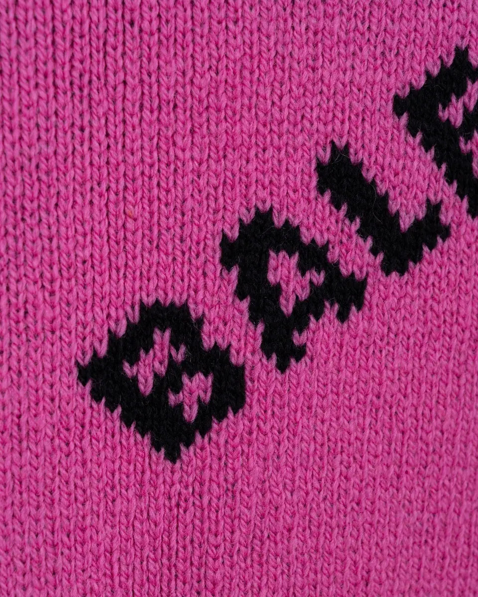 Balenciaga pink all-over logo sweater Balenciaga