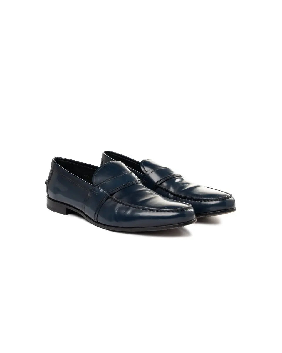 Prada "Sea Blue" leather loafers Prada