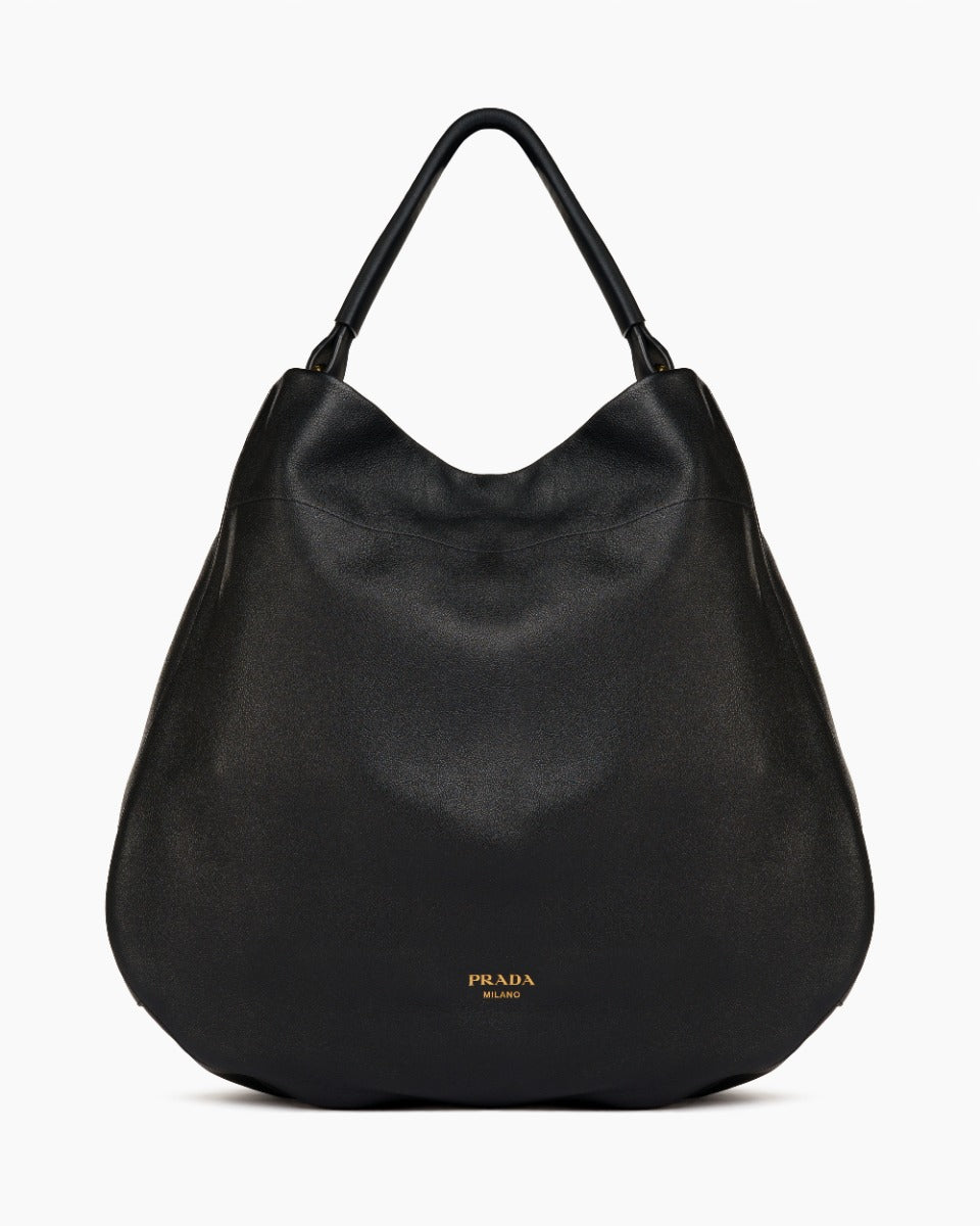 Prada black leather shoulder bag Prada