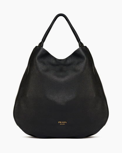 Prada black leather shoulder bag Prada