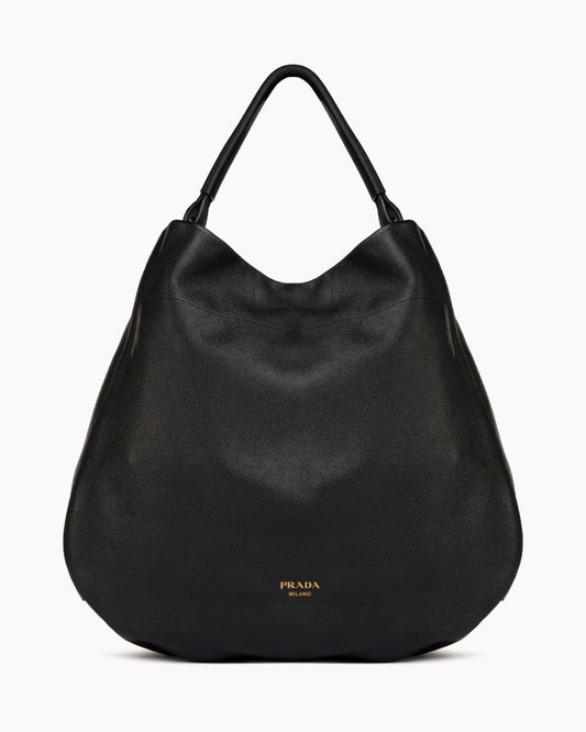 Prada black leather shoulder bag Prada