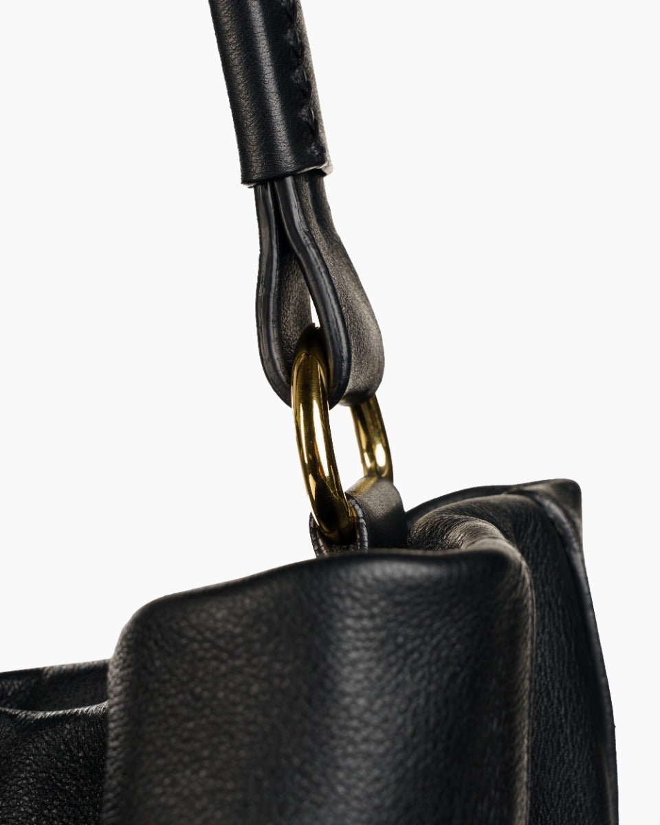 Prada black leather shoulder bag