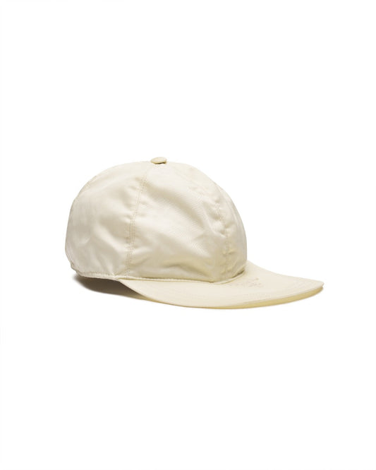 Prada brim embroidered milky nylon hat Prada