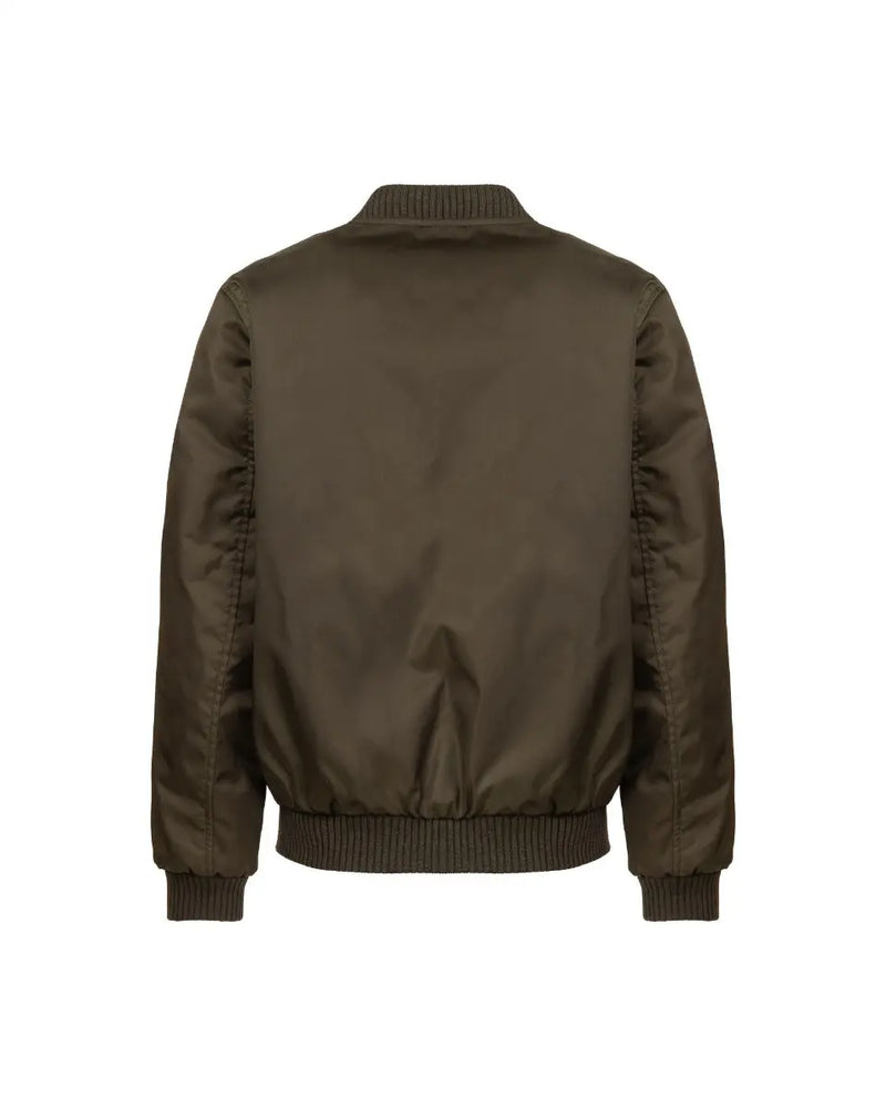 Prada chest logo-plaque nylon padded bomber jacket thumbnail