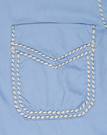 Prada contrast-stitching poplin blue button-up shirt Prada