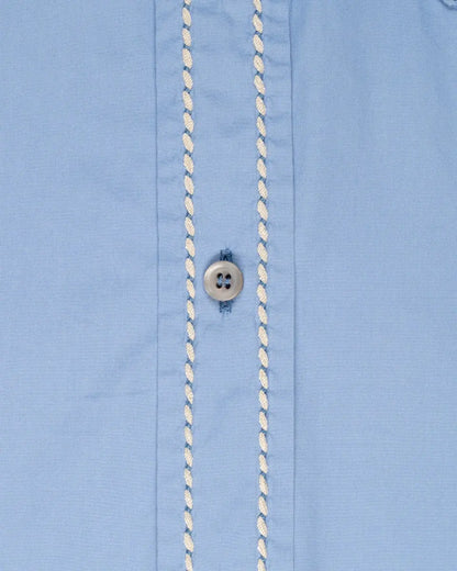 Prada contrast-stitching poplin blue button-up shirt Prada
