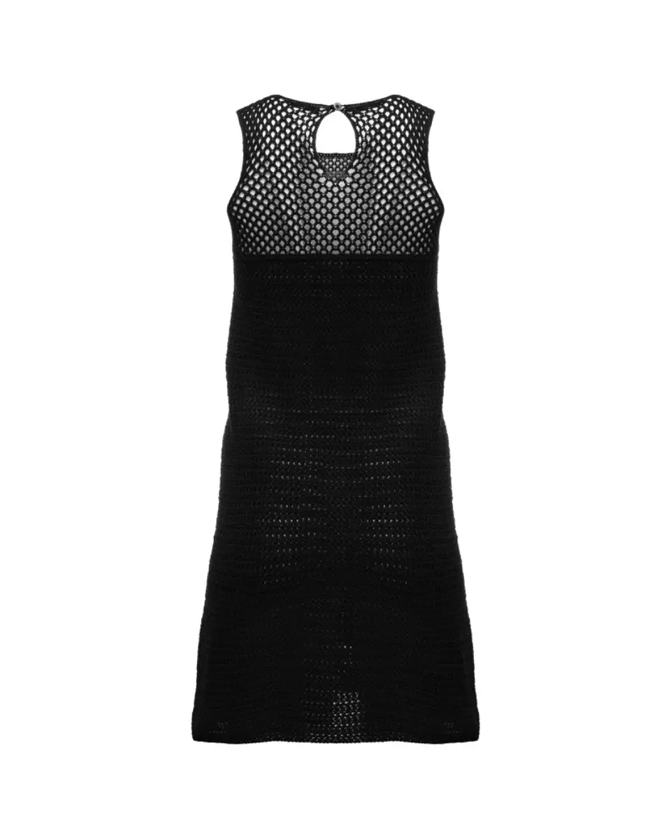Prada crochet knit small black dress