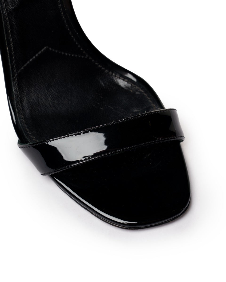 Prada Flame patent leather heel sandals