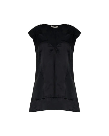 Prada geometric-cut silk top Prada