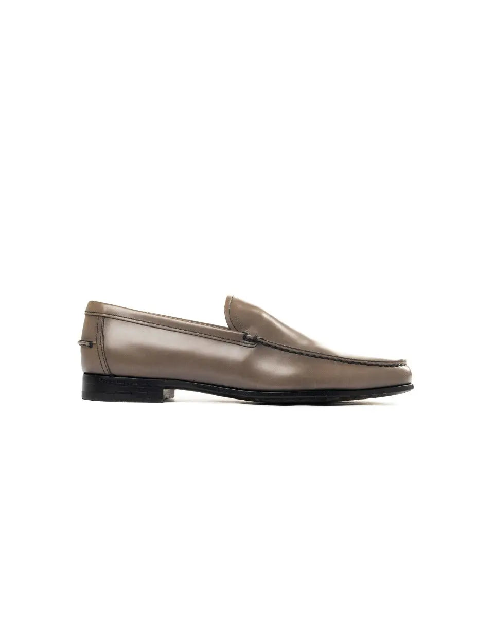 Prada grey leather loafers Prada