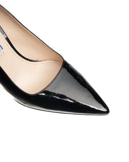 Prada patent leather pointy toe pump heels Prada