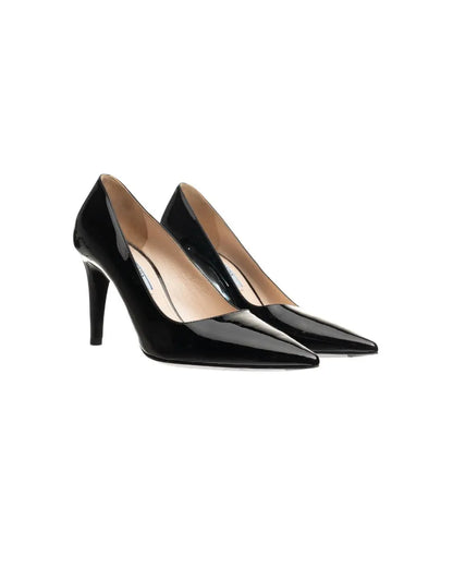 Prada patent leather pointy toe pump heels Prada