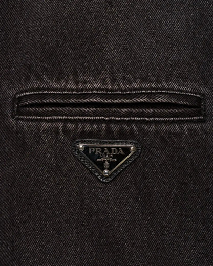 Prada padded denim bomber jacket Prada