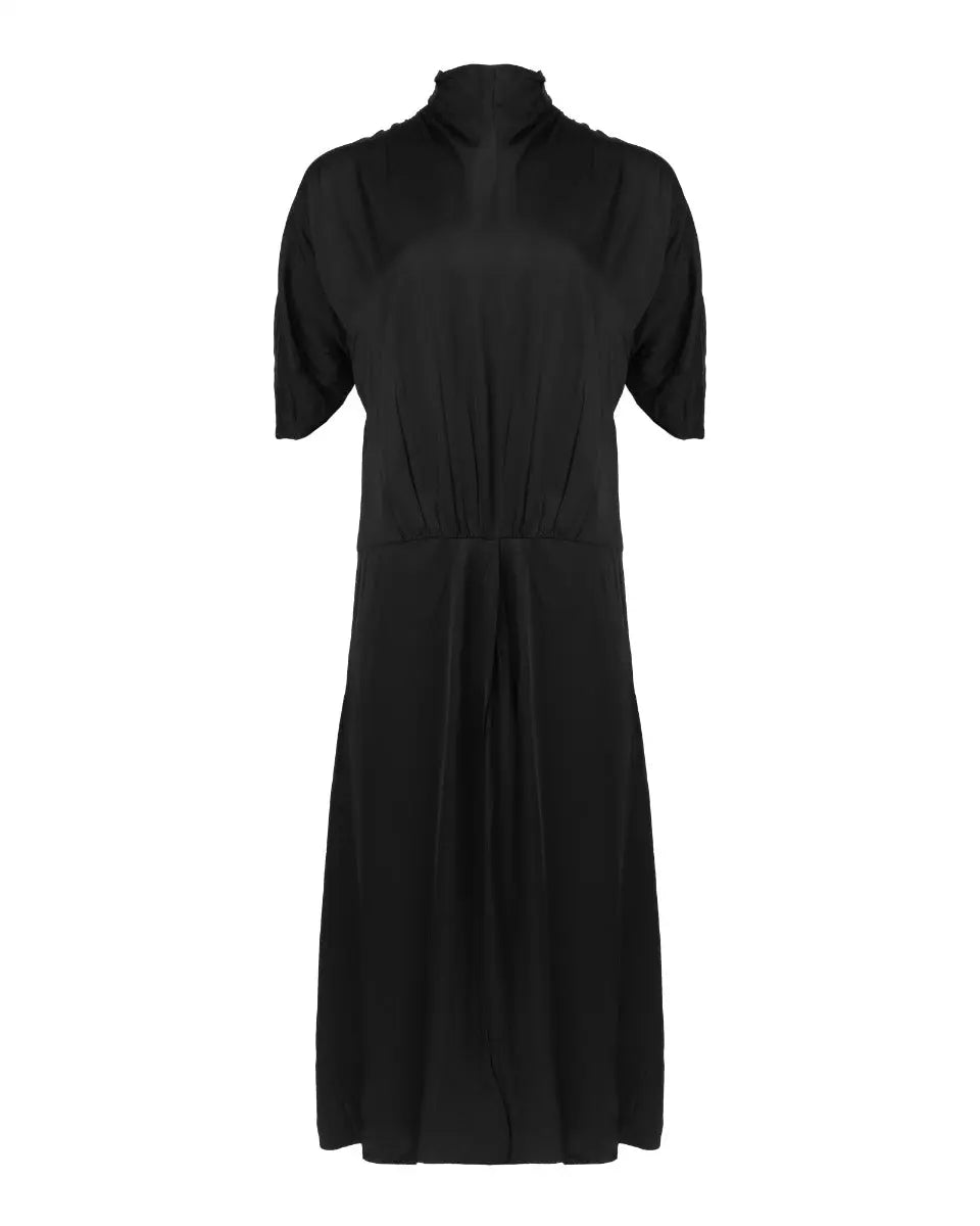 Prada pleated viscose shift dress Prada