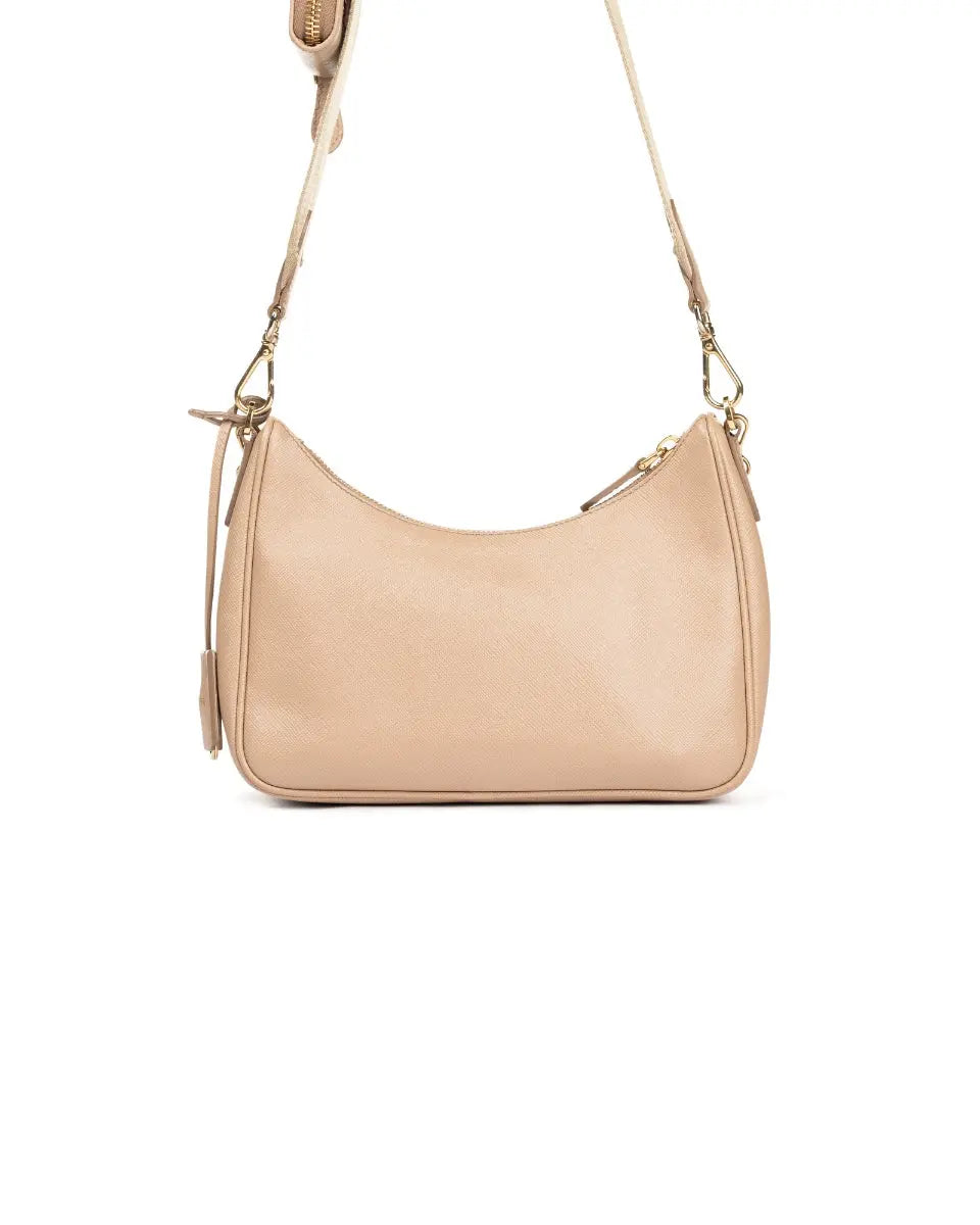 Prada Re Edition 2005 Cameo Beige saffiano leather bag Prada