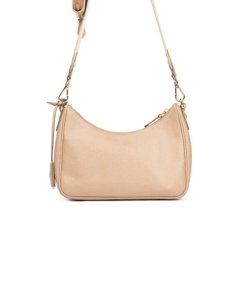 Prada Re Edition 2005 Cameo Beige saffiano leather bag thumbnail
