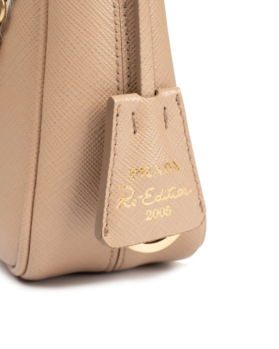 Prada Re Edition 2005 Cameo Beige saffiano leather bag