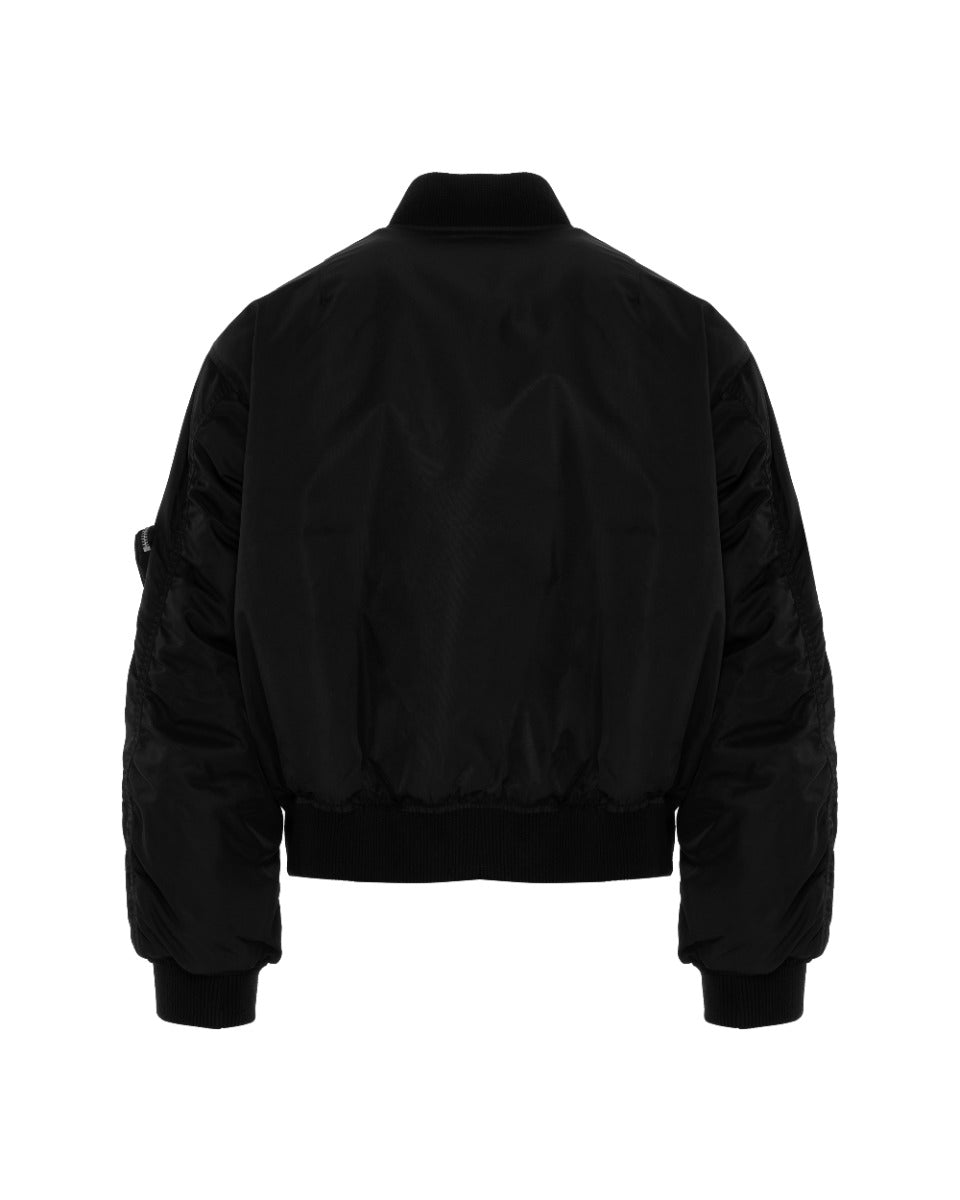 Prada Re-Nylon triangle pocket bomber jacket