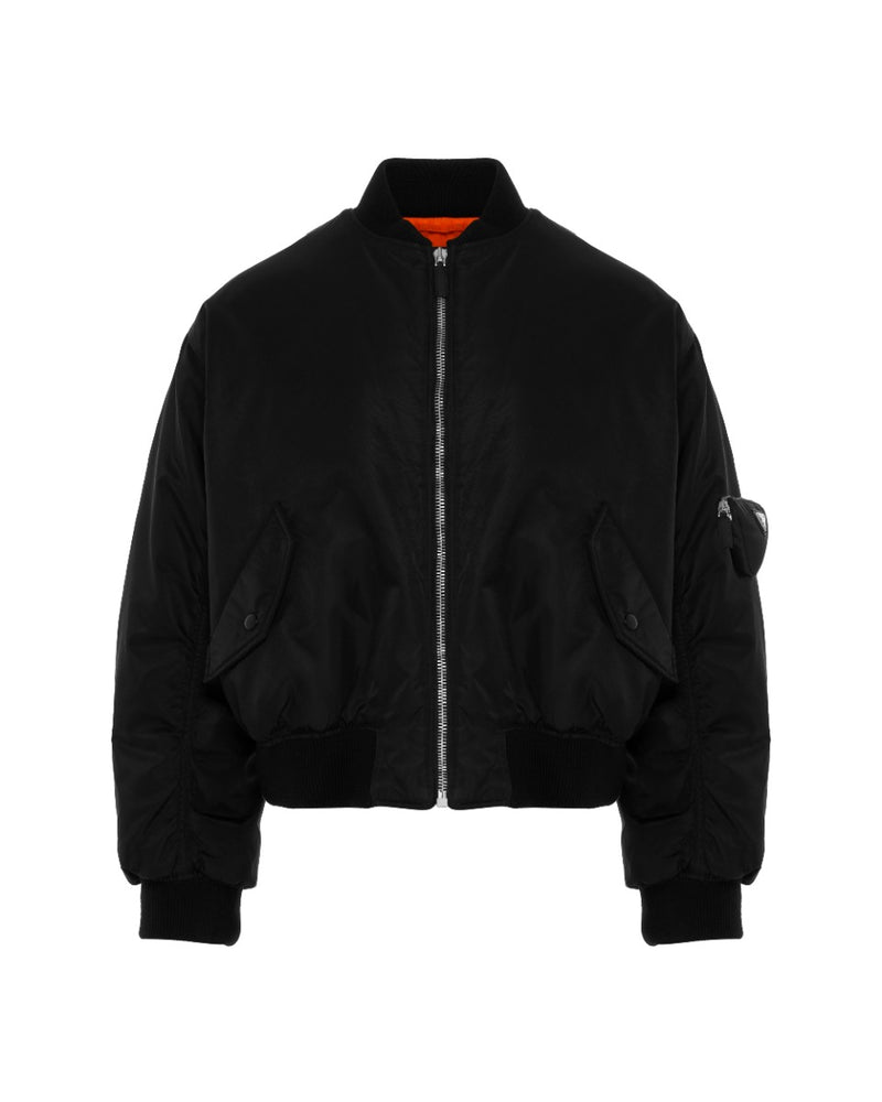 Prada Re-Nylon triangle pocket bomber jacket thumbnail