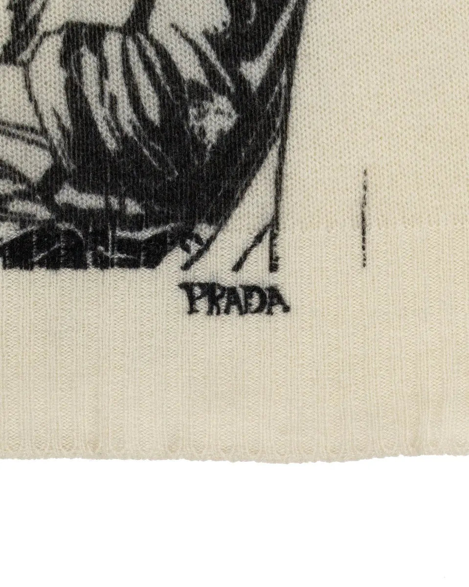Prada Tarpé Mills inspired "Comic" cropped sweater Prada