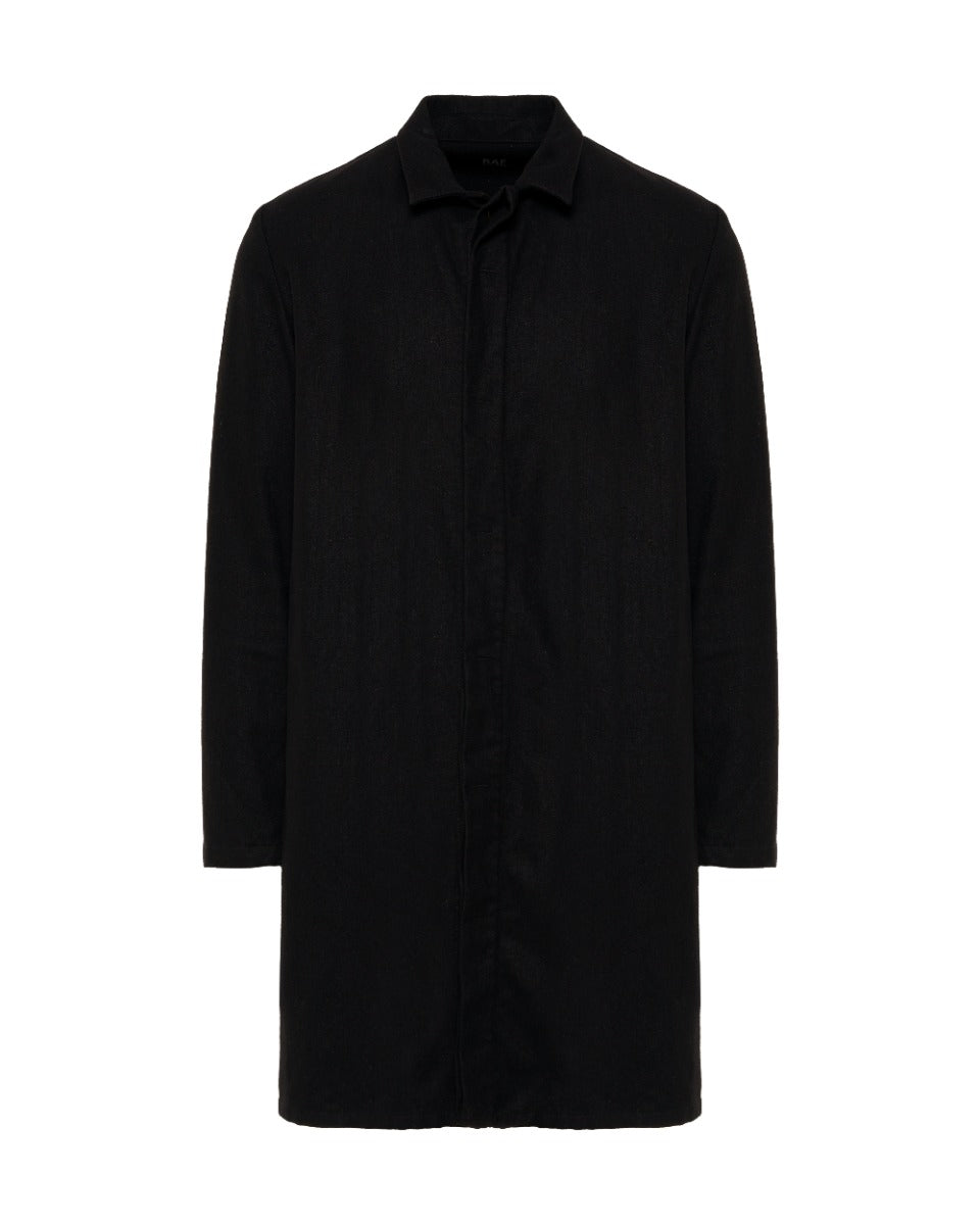 Raf by Raf Simons elongated double placket wool overshirt