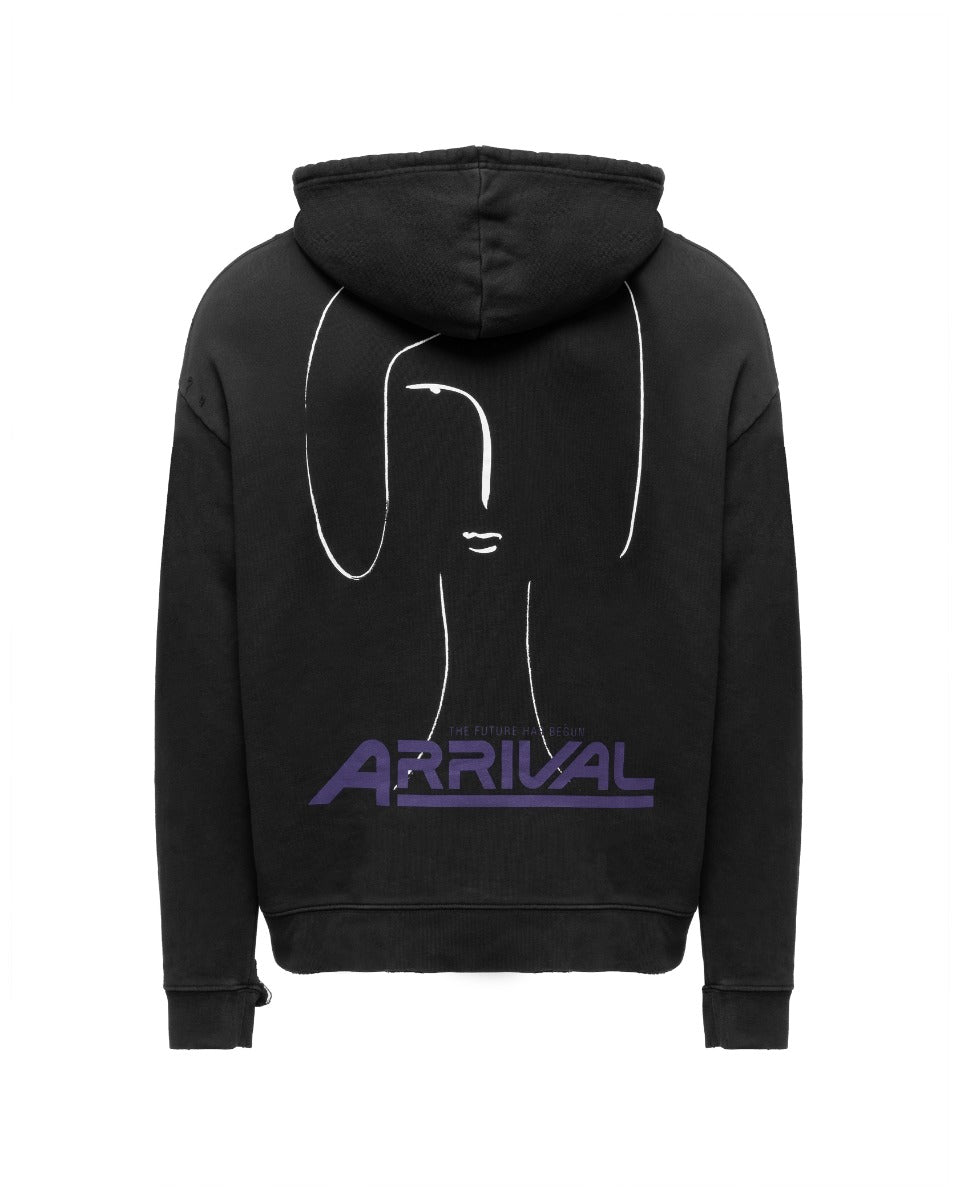 Raf Simons "Arrival" distressed hoodie Raf Simons