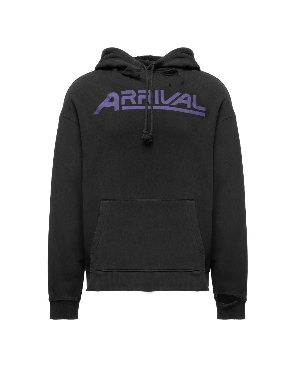 Raf Simons "Arrival" distressed hoodie Raf Simons