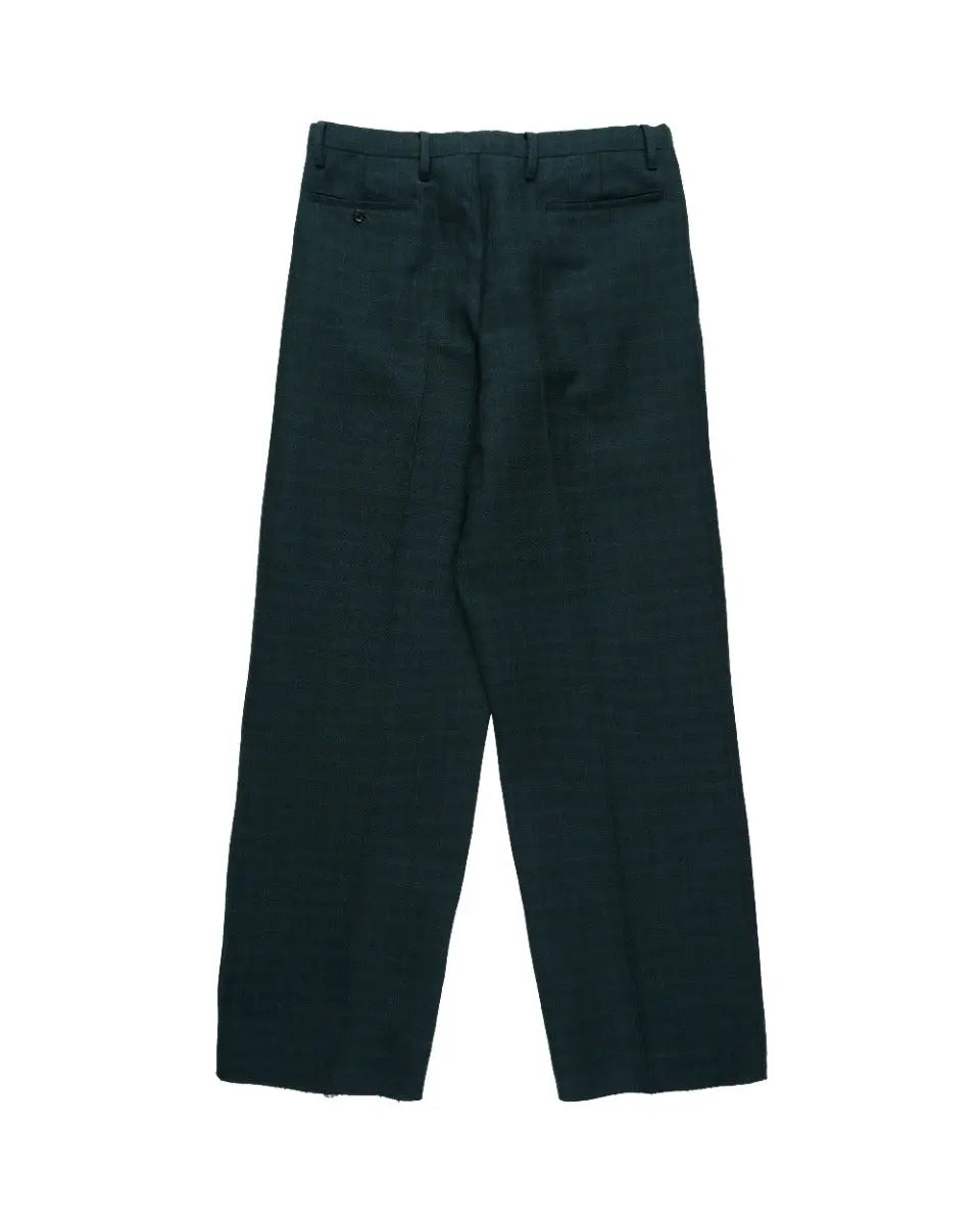 Raf Simons green plaid pants