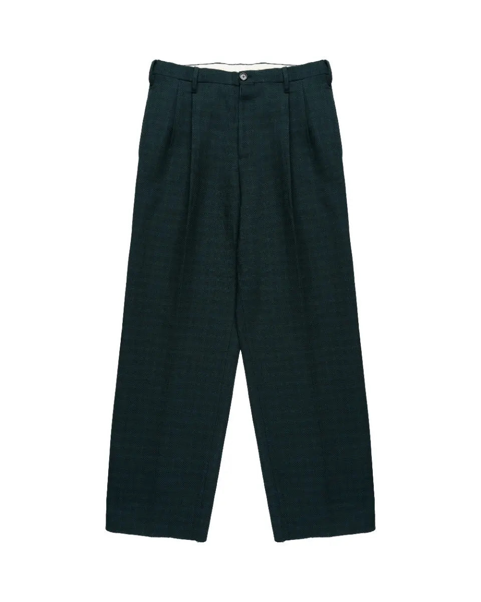 Raf Simons green plaid pants