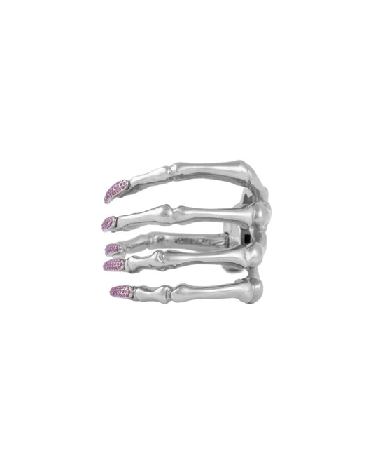 Raf Simons Skeleton Hand strass lacquered nails bracelet Raf Simons