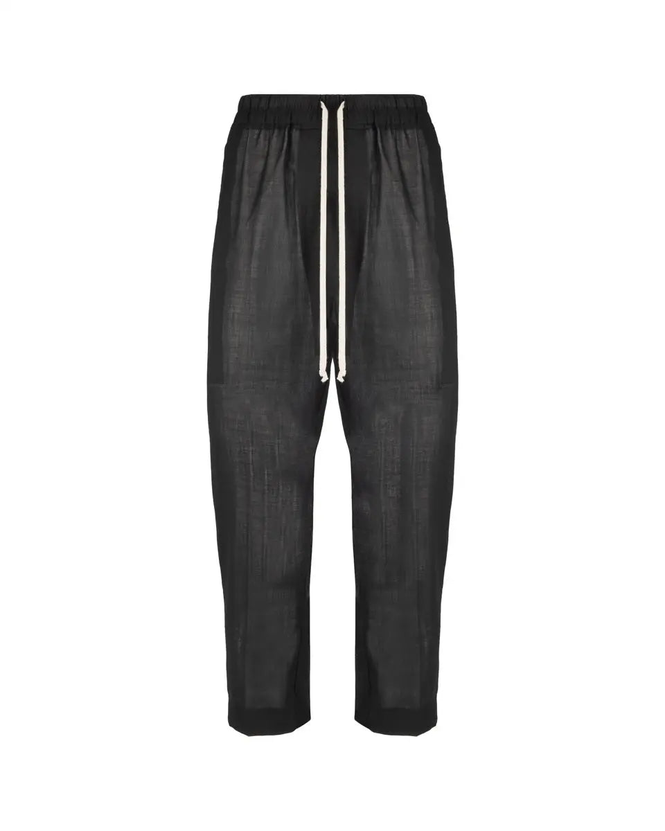 Rick Owens "PHLEGETHON" black sheer pants
