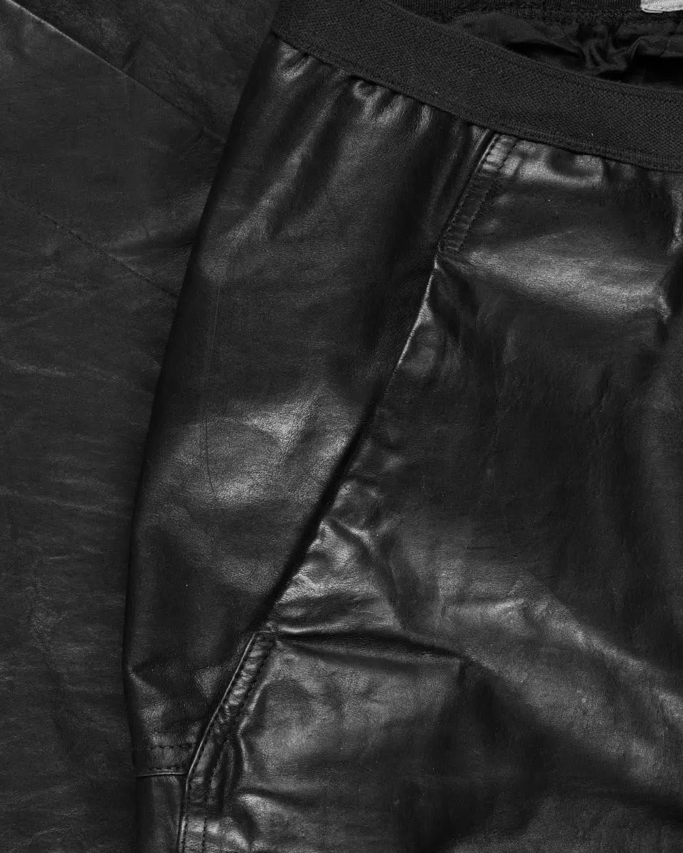 Rick Owens "CYCLOPS" black leather maxi skirt