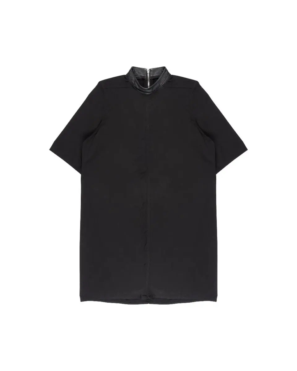 Rick Owens "FAUN"  leather collar pull-over tunic shirt