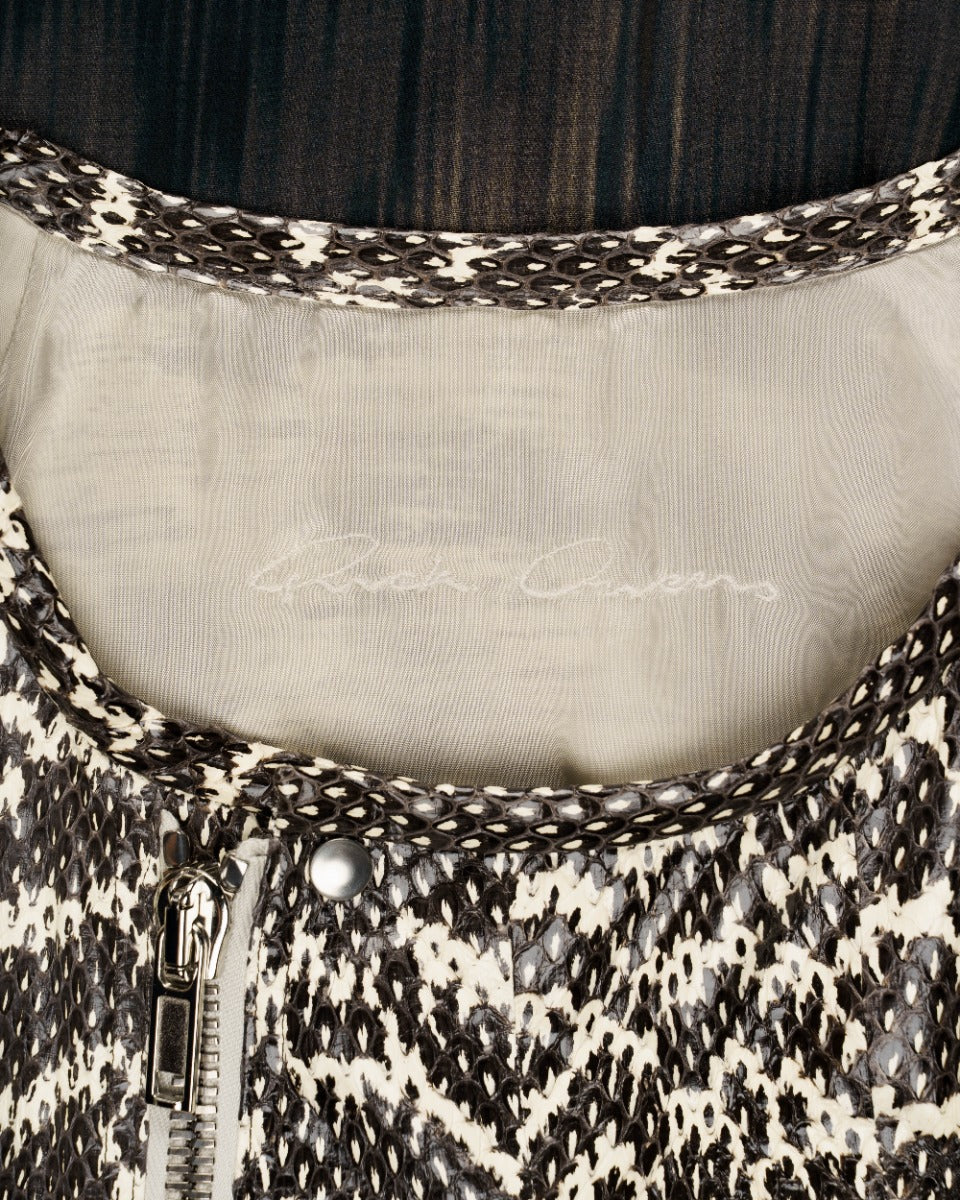 Rick Owens "WALRUS" snake leather silk blouse