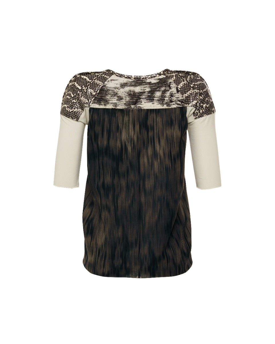 Rick Owens "WALRUS" snake leather silk blouse