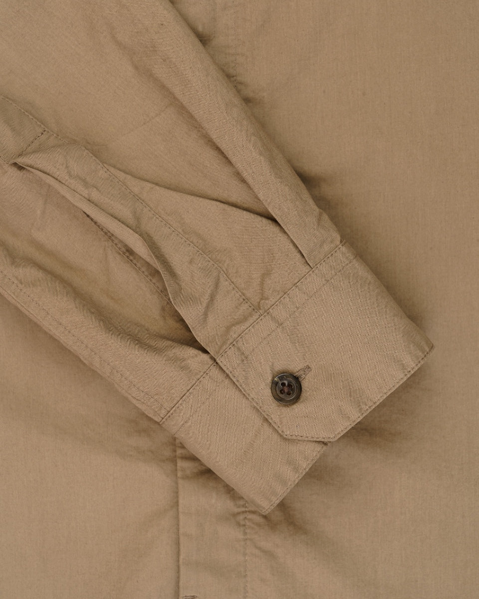 Rick Owens "PERFORMA" drape collar hidden placket button-up shirt