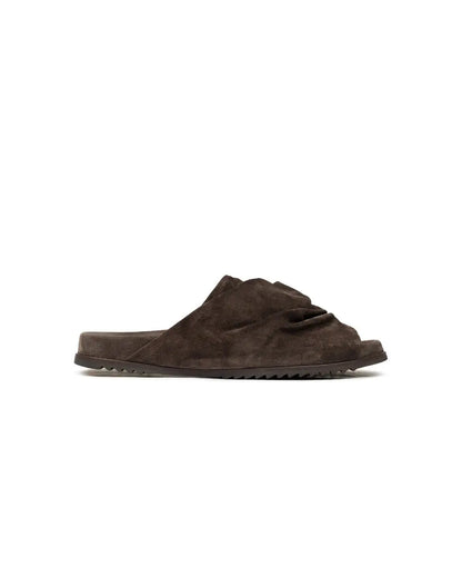 Rick Owens Mobius Granola Dark Dust leather slides Rick Owens